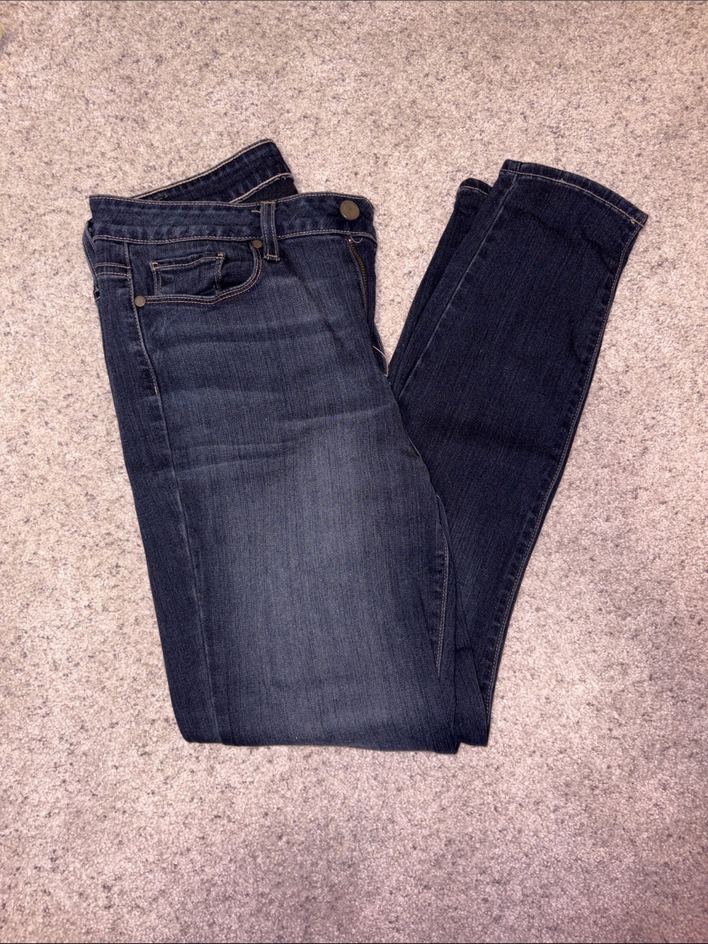 PAIGE Dark Blue Skinny Jeans
